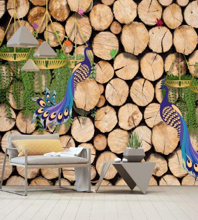 Tree Cut Design Wallpaper