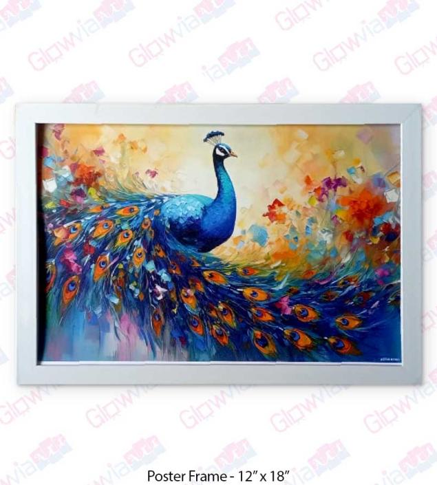 Beautiful Peacock Art Poster Frame