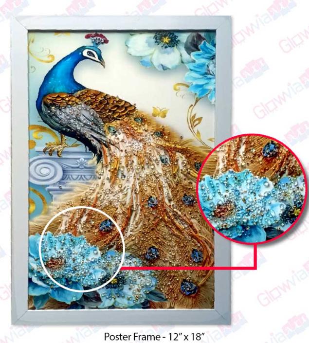 Crystal Beautiful Peacock Art