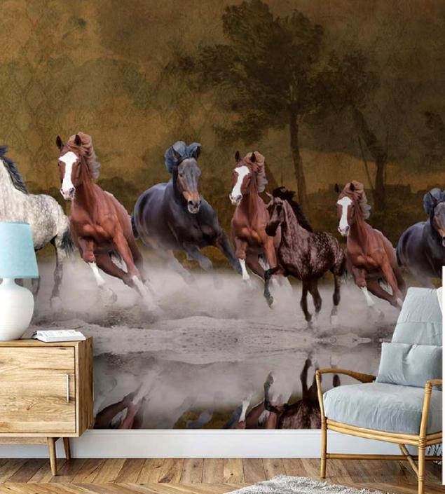 Seven Horses Run Wallmural