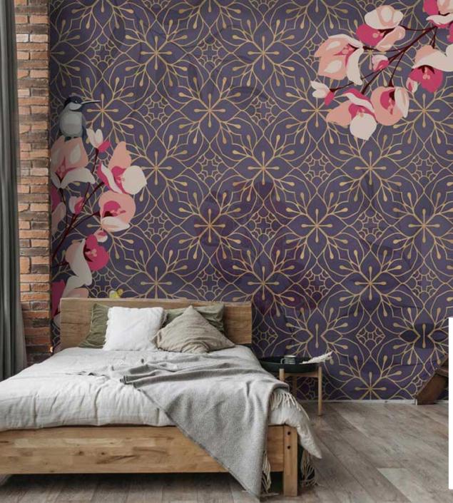Floral Pattern Wall Mural