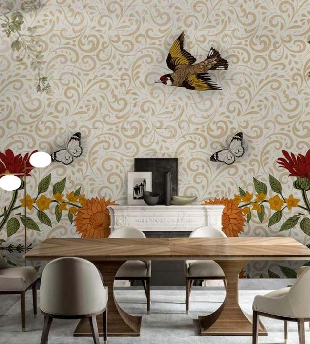 Flowers with Pattern Mural