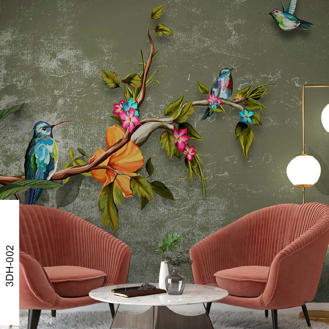 Birds on Branch Wall Mural