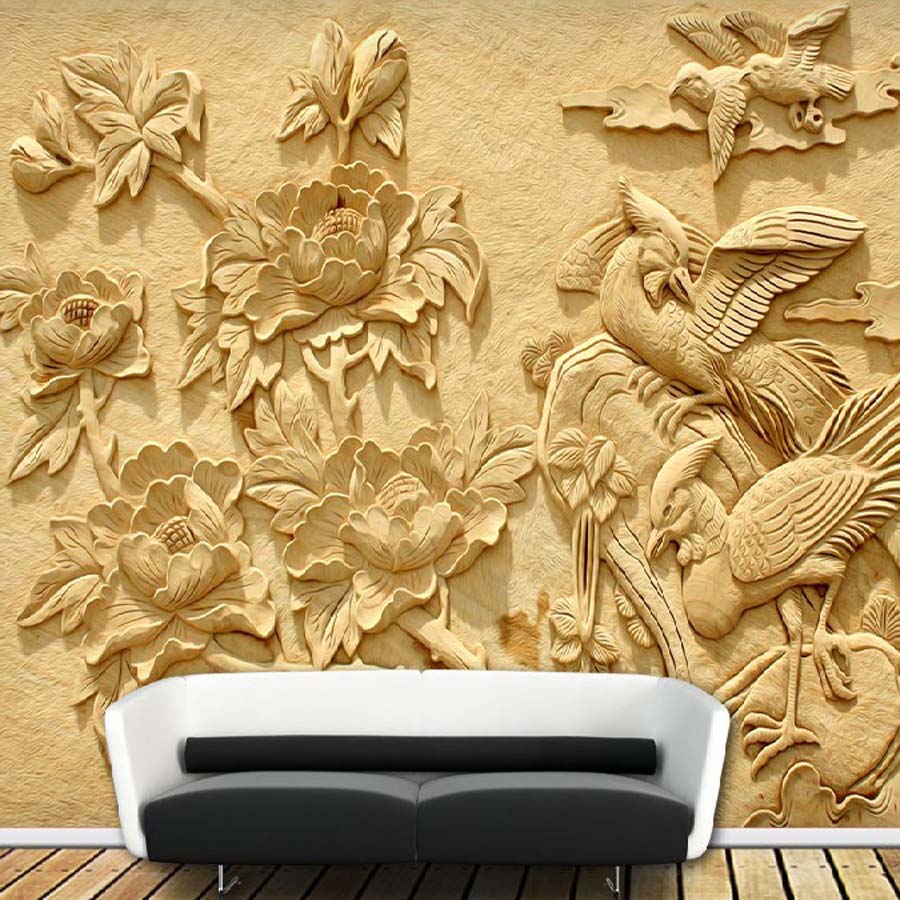 Birds & Flowers Wall Mural