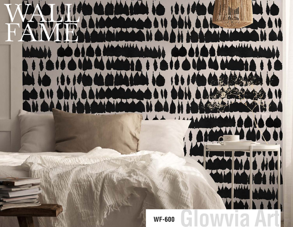 Black Brush Wall Mural