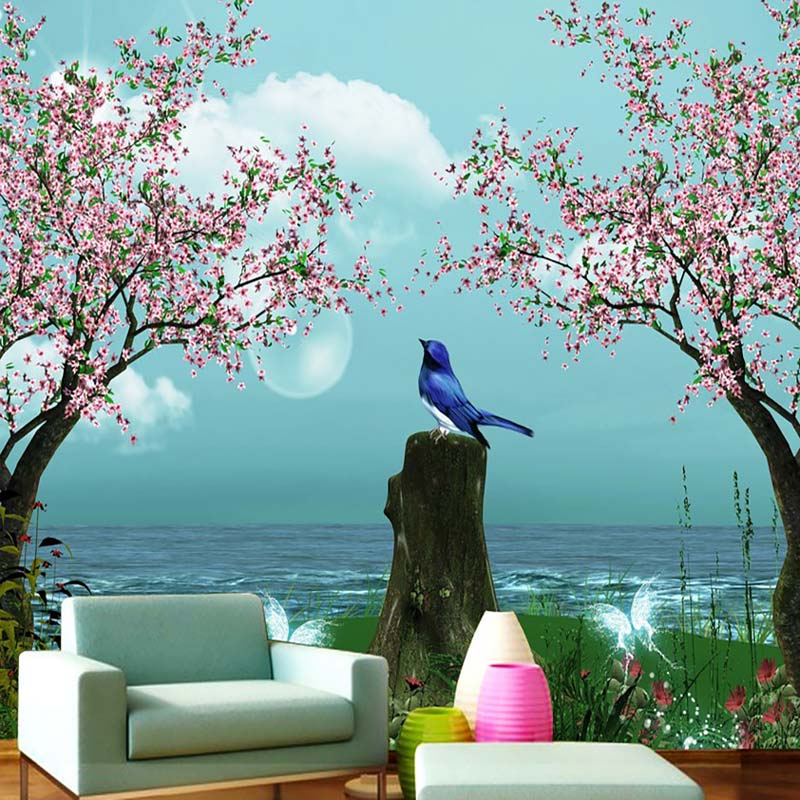 Blue Bird Wall Mural