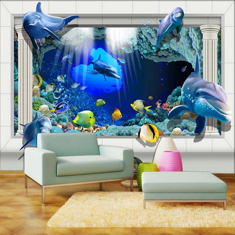 Fishes on Frame Mural