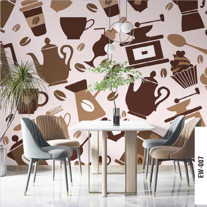 Cafe Crockery Wall Mural