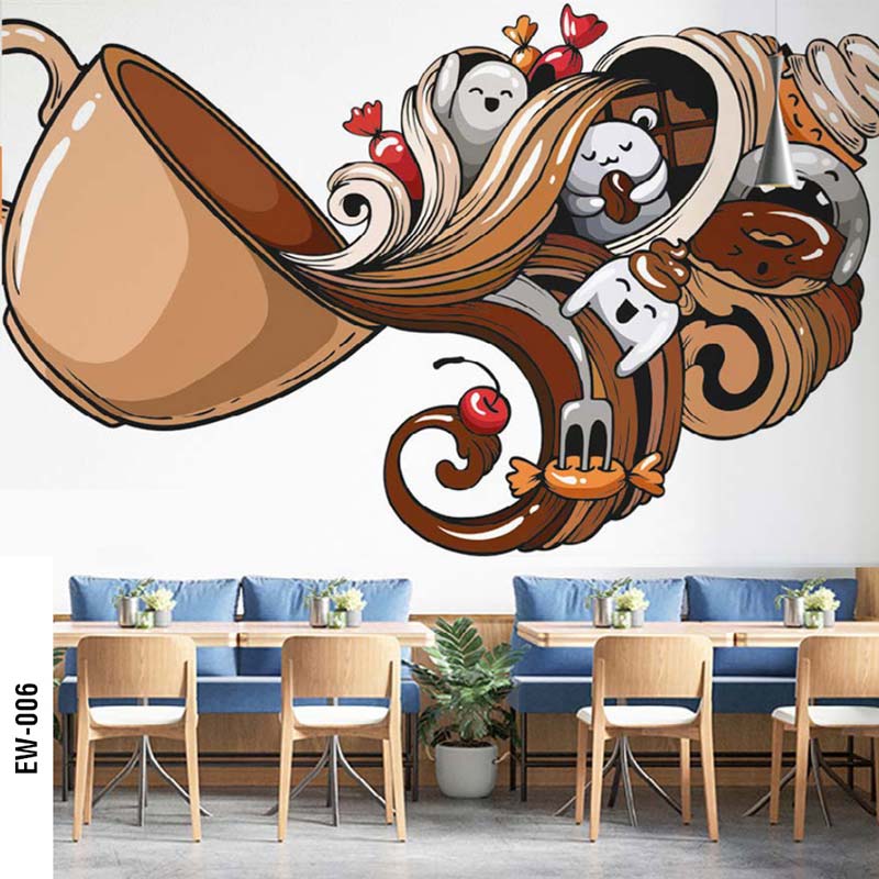 Coffee Cup Wall Mural