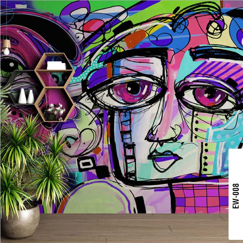 Face Art Wall Mural