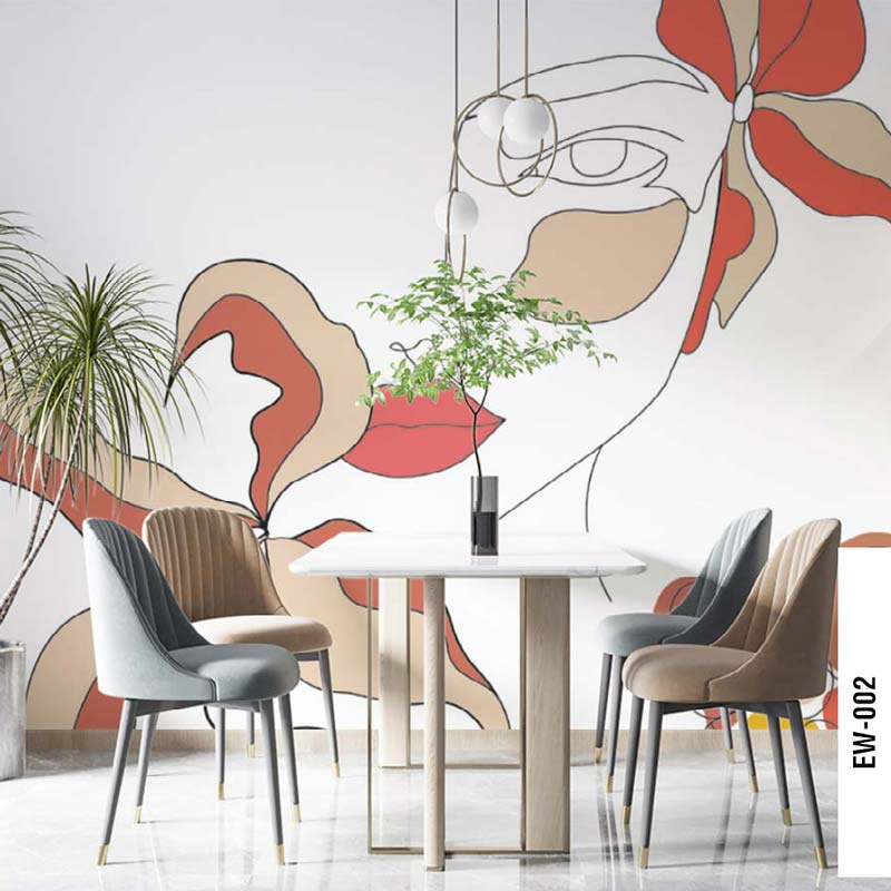 Girl Face Wall Mural