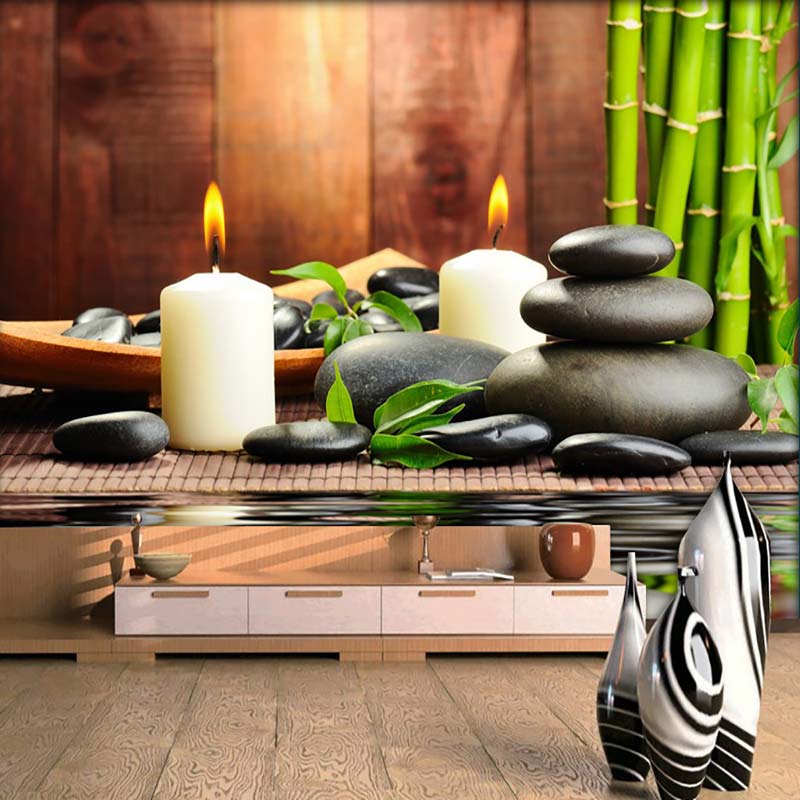 Candles & Spa Stones Mural