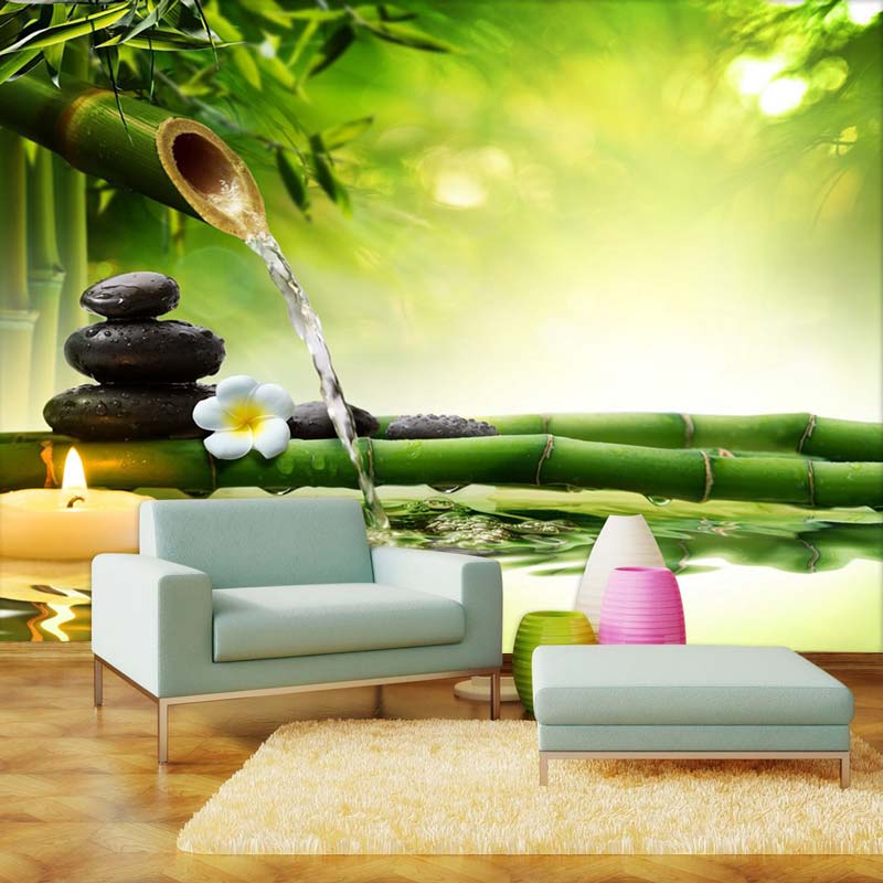 Green Bamboo Mural