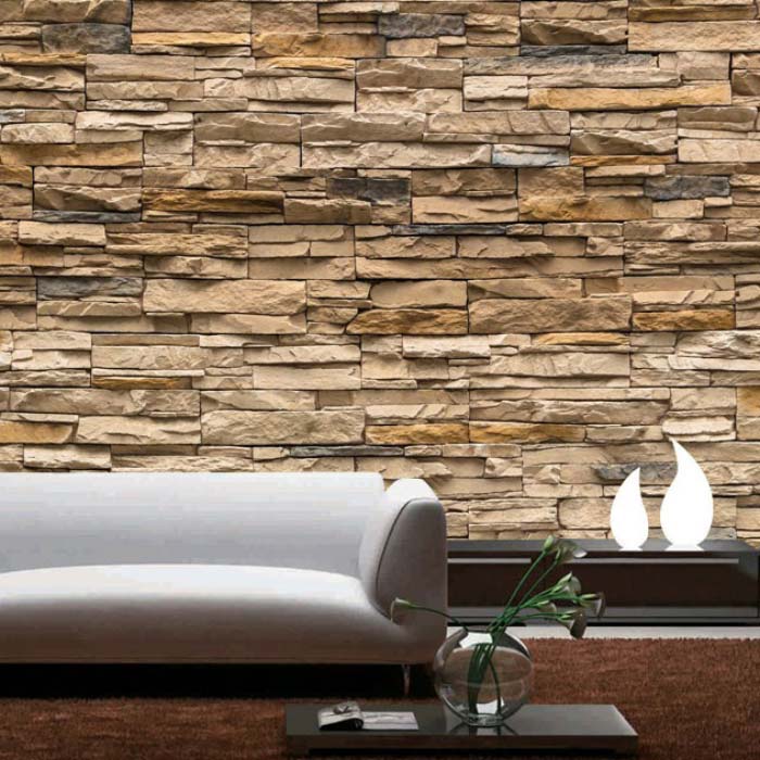 Brown Stone Bricks Mural