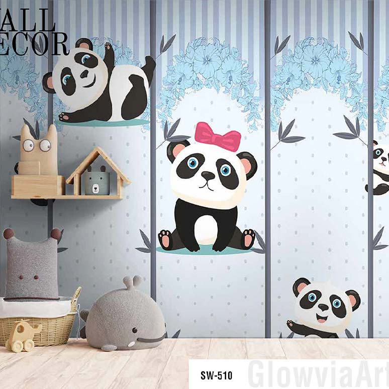 Cute Panda Wall Mural