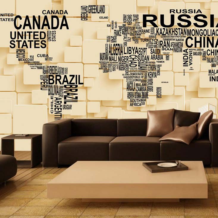 Text Map Mural