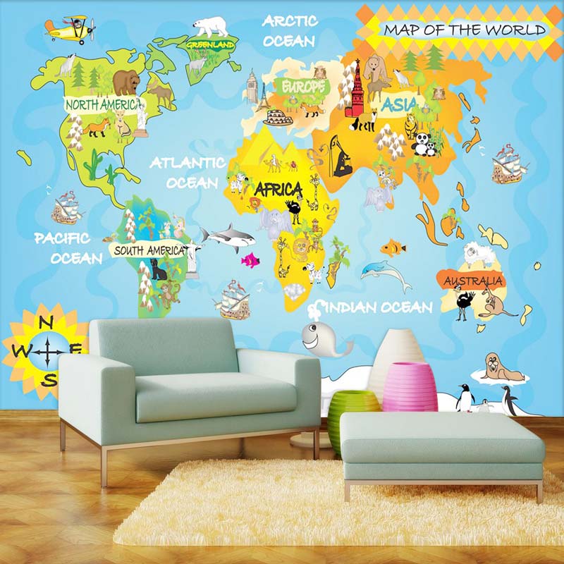 Map of the World Mural