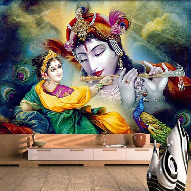Krishan Radha Wall Mural