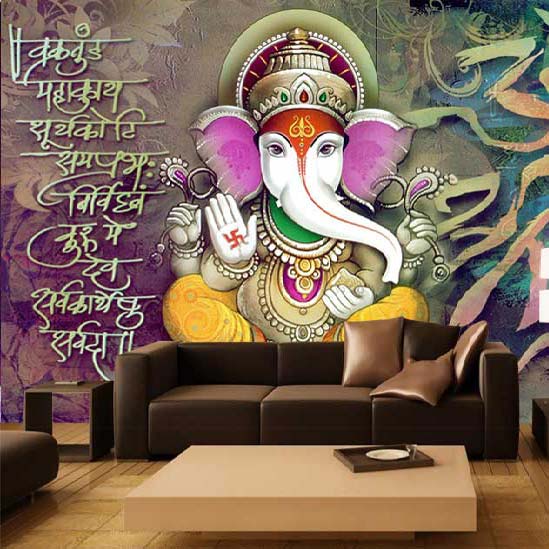 Lord Ganesha Art Mural