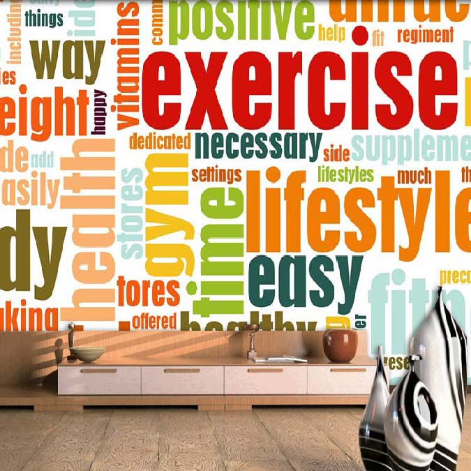 Gym Text Wall Mural