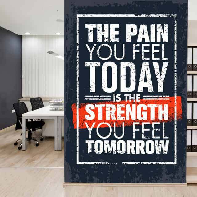 Gym Quote Wall Mural