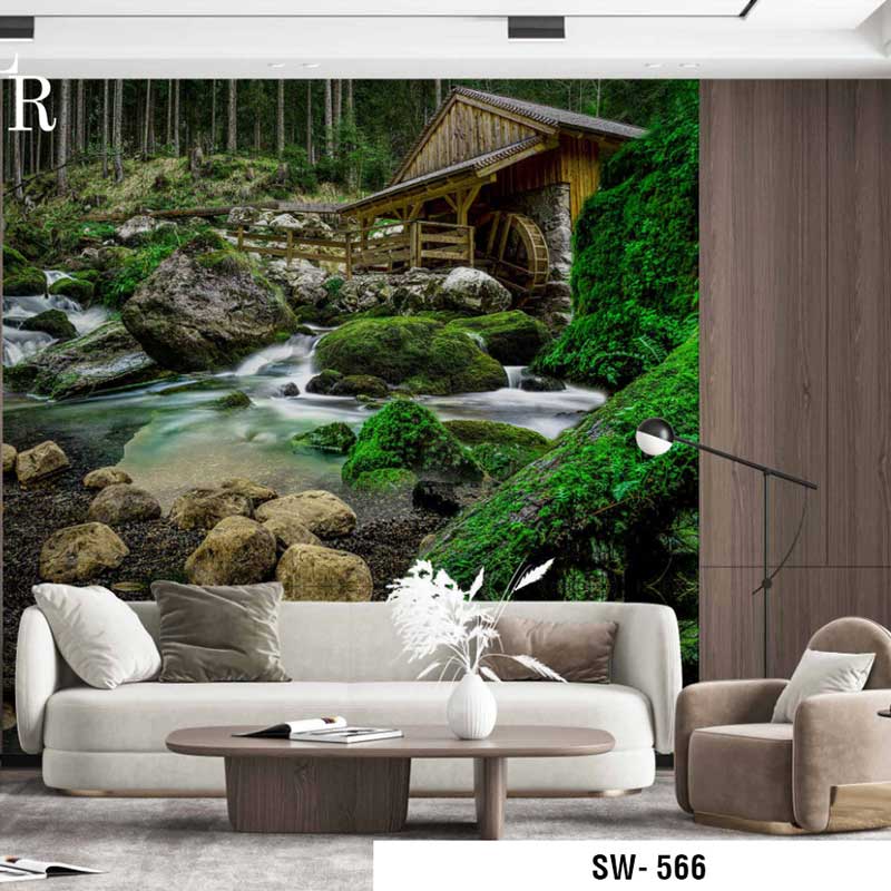 Hill Station Cottage Wallpaper
