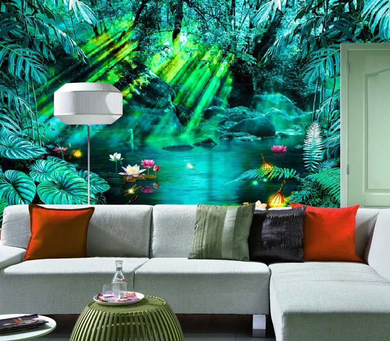 Forest Pond Wall Mural