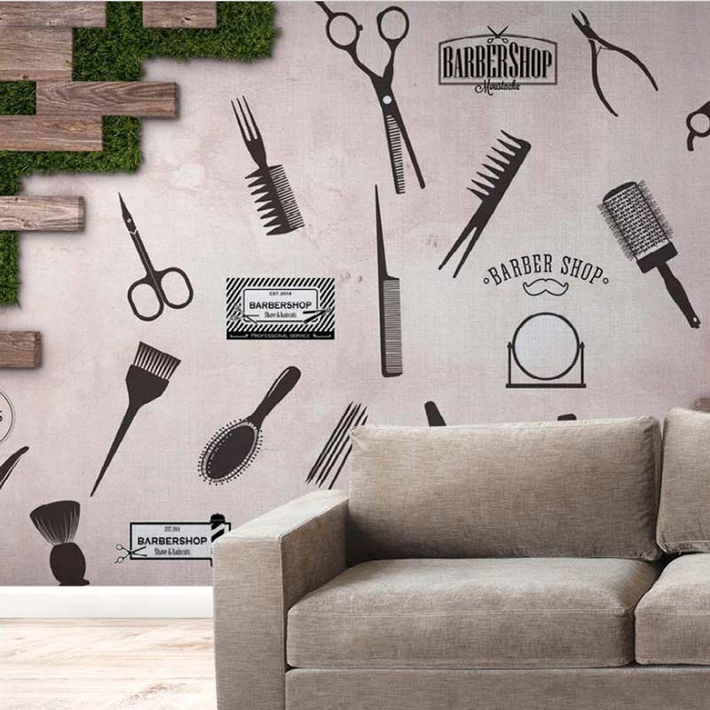 Barber Shop Wall Mural