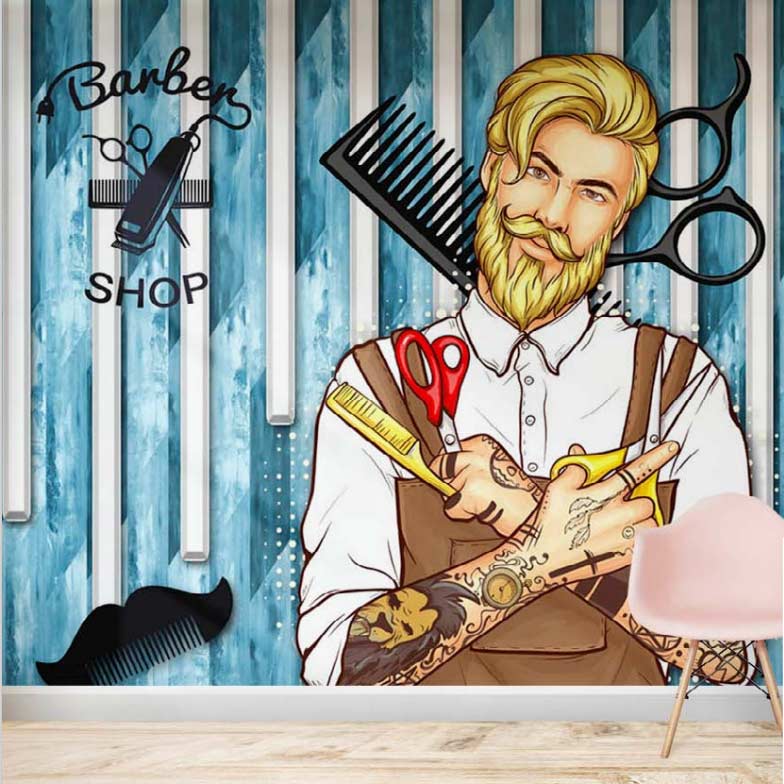 Barber Cutting Shop Wallpaper