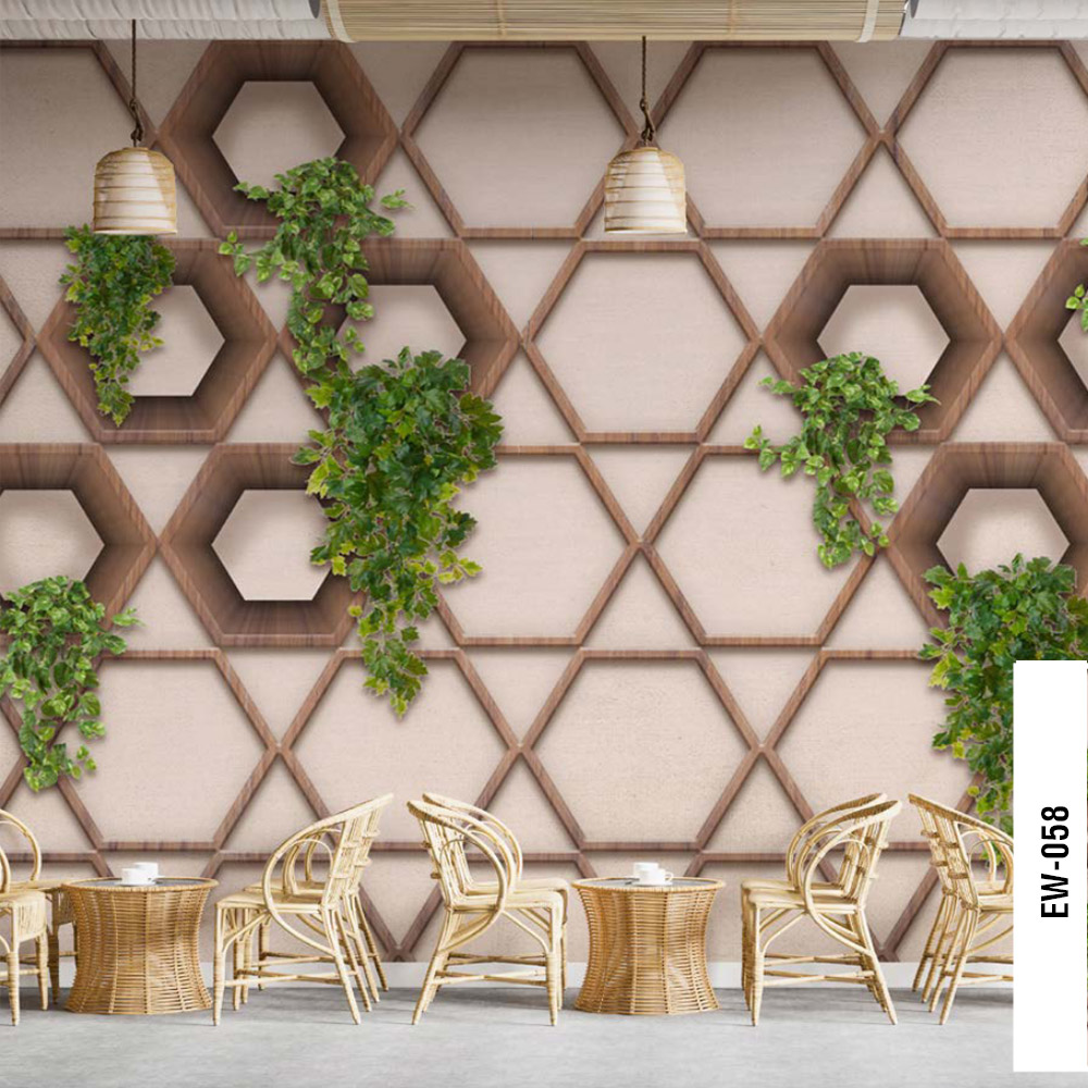Hexagon Design Wall Mural