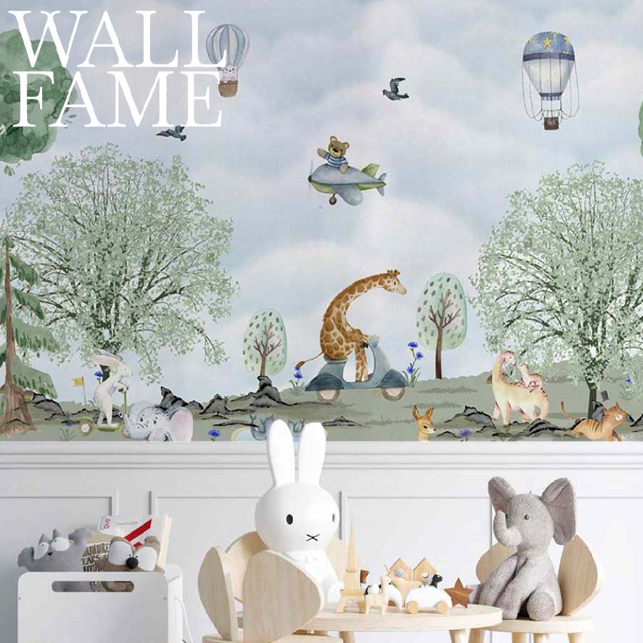 Playful Animal Friends Wallpaper