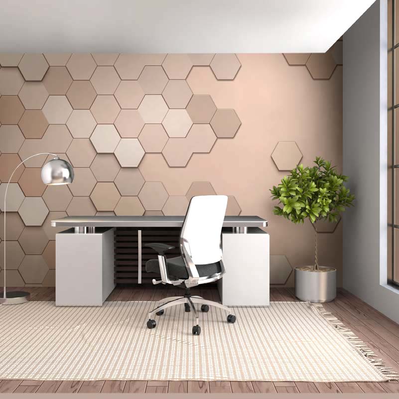 Hexagon Design Wall Mural