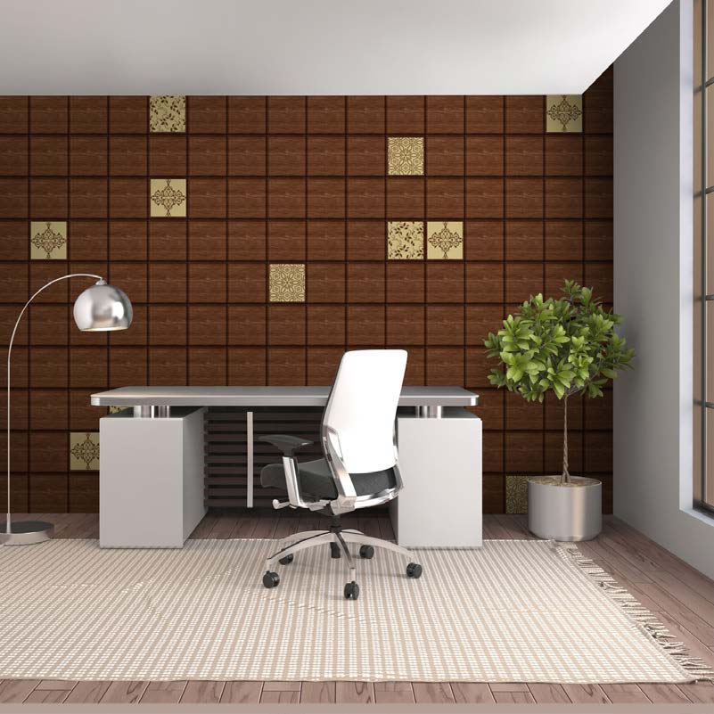 Wooden Boxes Design Mural