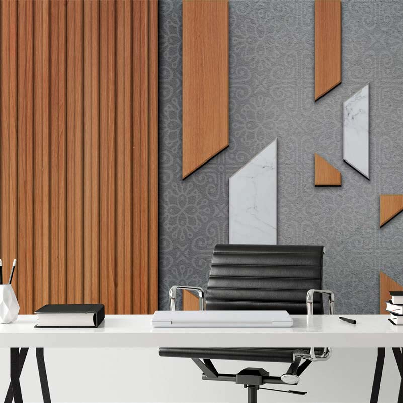 Wood & Pattern Design Mural
