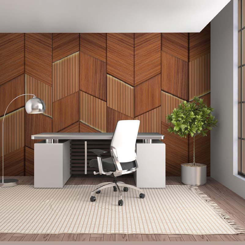 Wooden Pieces Wall Mural