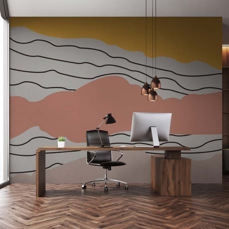Waves Design Wall Mural